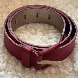 Calvin Klein Red Leather Belt